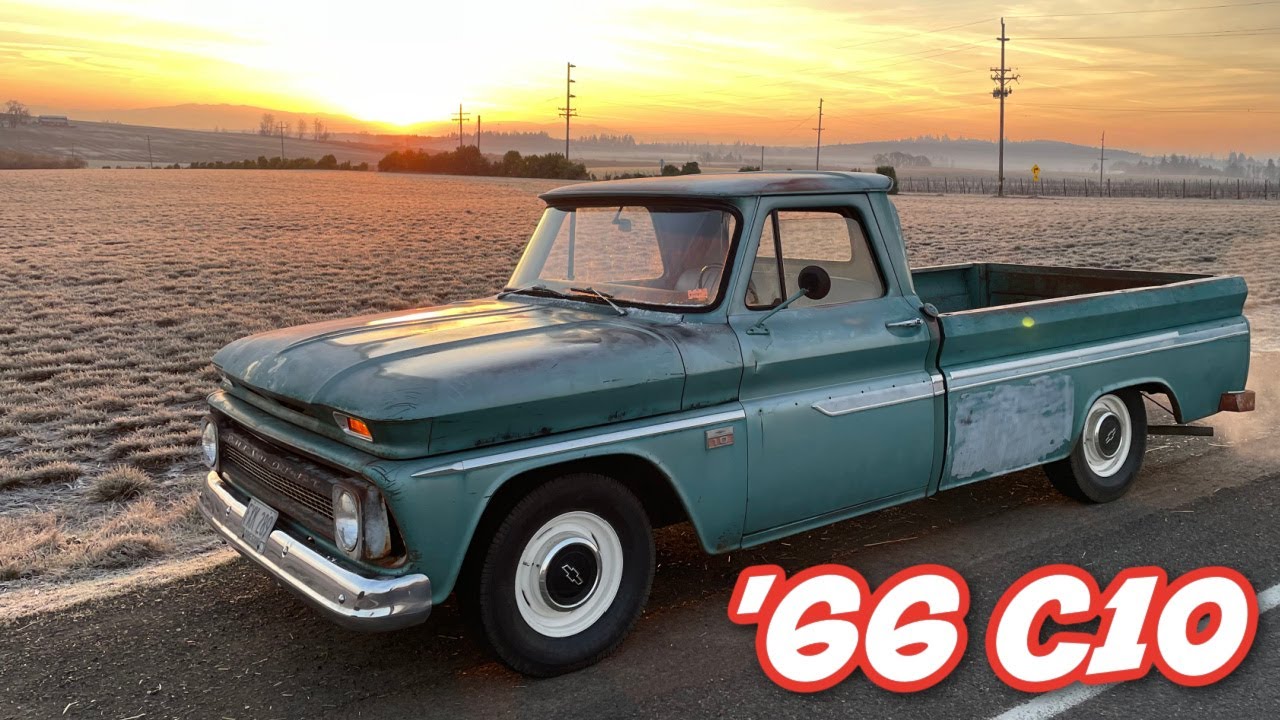 Обзор пикапа Chevrolet C10 1966 года. Учебное пособие по езде на трёх скоростях.