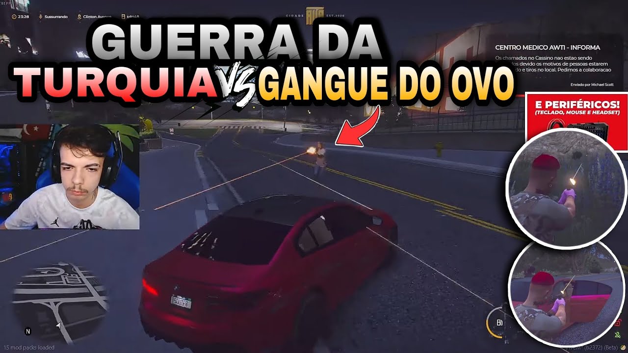GANGUE DO OVO DECLARA GUERRA CONTRA A TURQUIA NA PISTA🔥(PARTE/1) (Bkinho CLIPS) GTA RP CDA