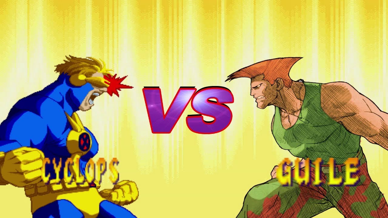 Mugen - Marvel vs. Capcom - Cyclops vs  Guile - 獨眼龍 vs. 蓋爾