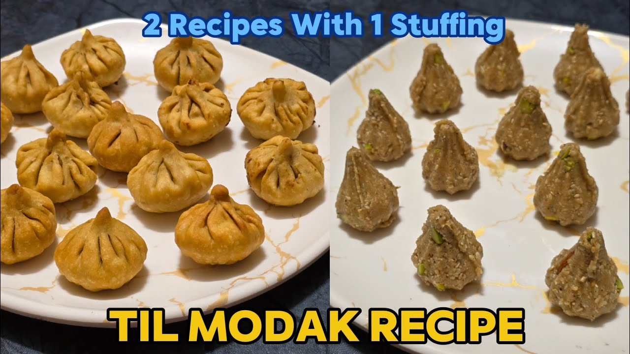 Til Modak Recipe | 2 Types of Til Modak with 1 Stuffing | Sesame recipe | How to make modak