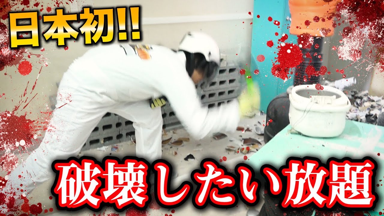 【日本初上陸】物を自由にぶっ壊せる施設で大暴れ！！！【REEAST ROOM】