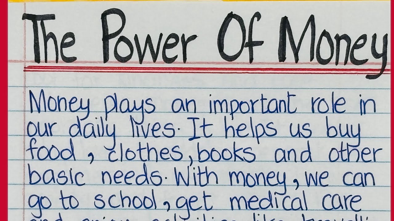 Essay on Power of Money in English || Value of Money in Life Essay