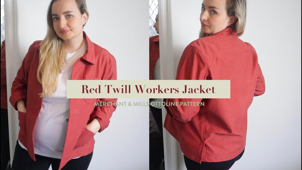 RED TWILL WORKERS JACKET || Merchant & Mills Ottoline Pattern