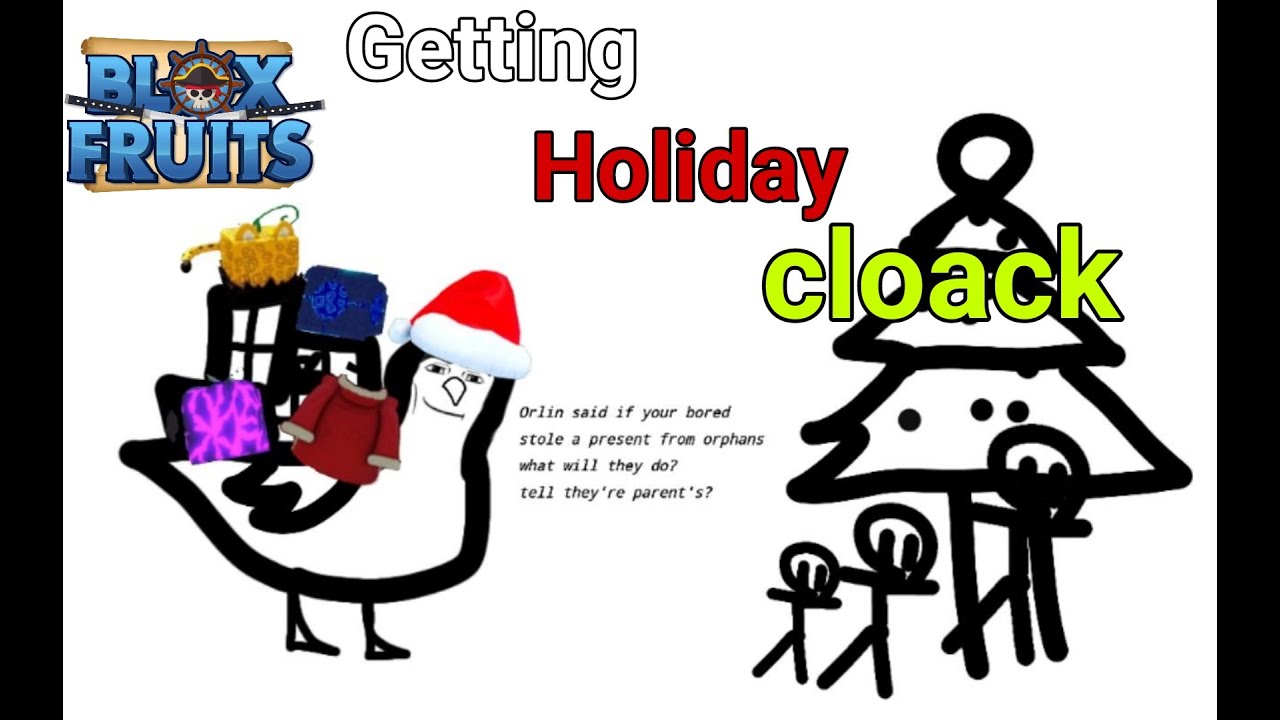 Stealing presents to get holiday cloack.. (blox fruits)