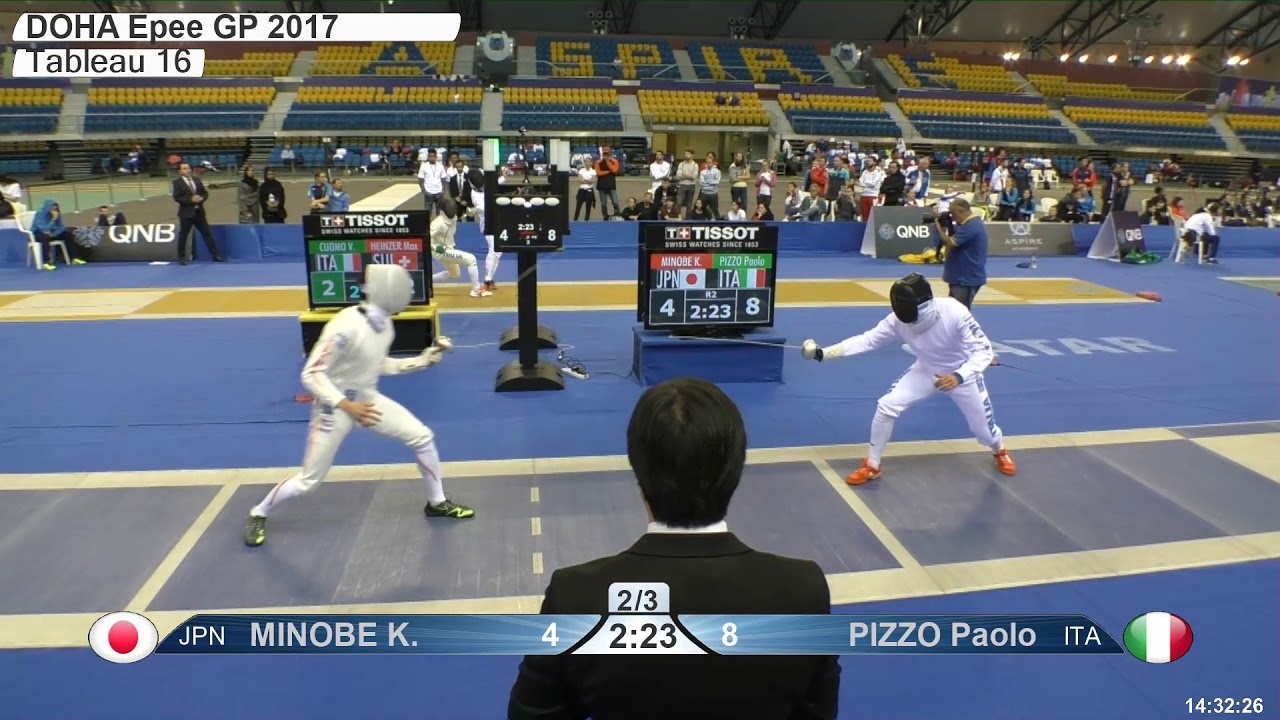 2018 387 M E Individual Doha QAT GP T16 01 blue PIZZO ITA vs MINOBE JPN