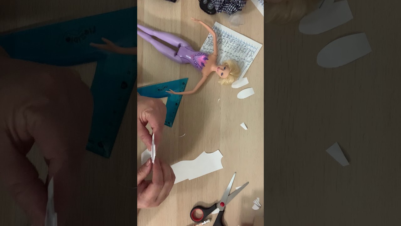 Patrón de vestido básico sin pinzas para Barbie