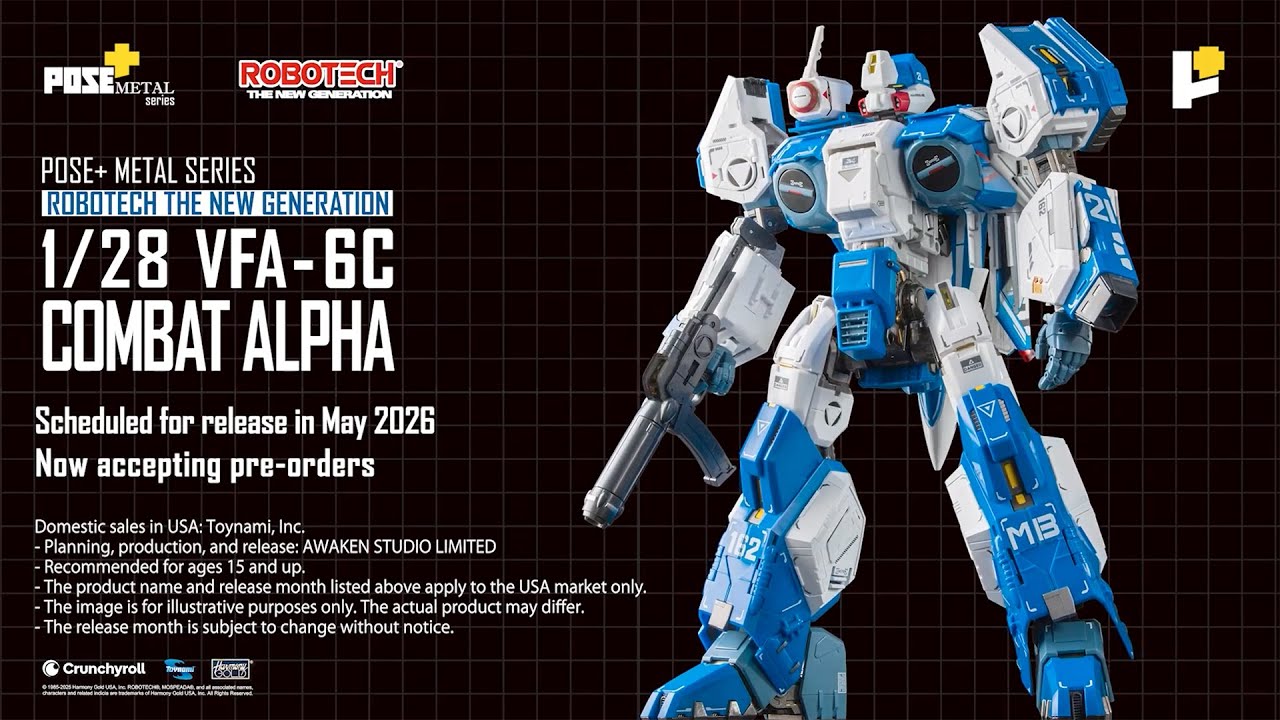 POSE+ METAL Series《ROBOTECH THE NEW GENERATION》1/28 VAF-6C COMBAT ALPHA PV