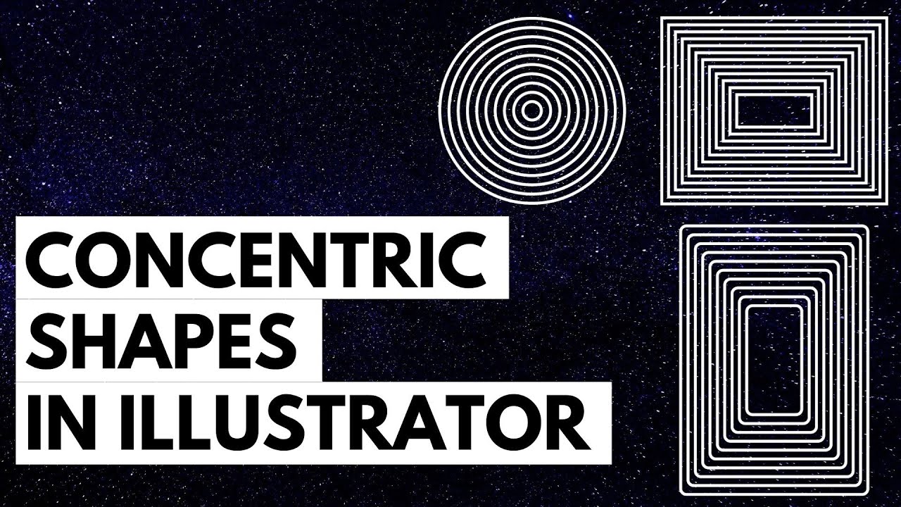 Illustrator - Concentric Shapes - Circles, Rectangles & Rounded Rectangles