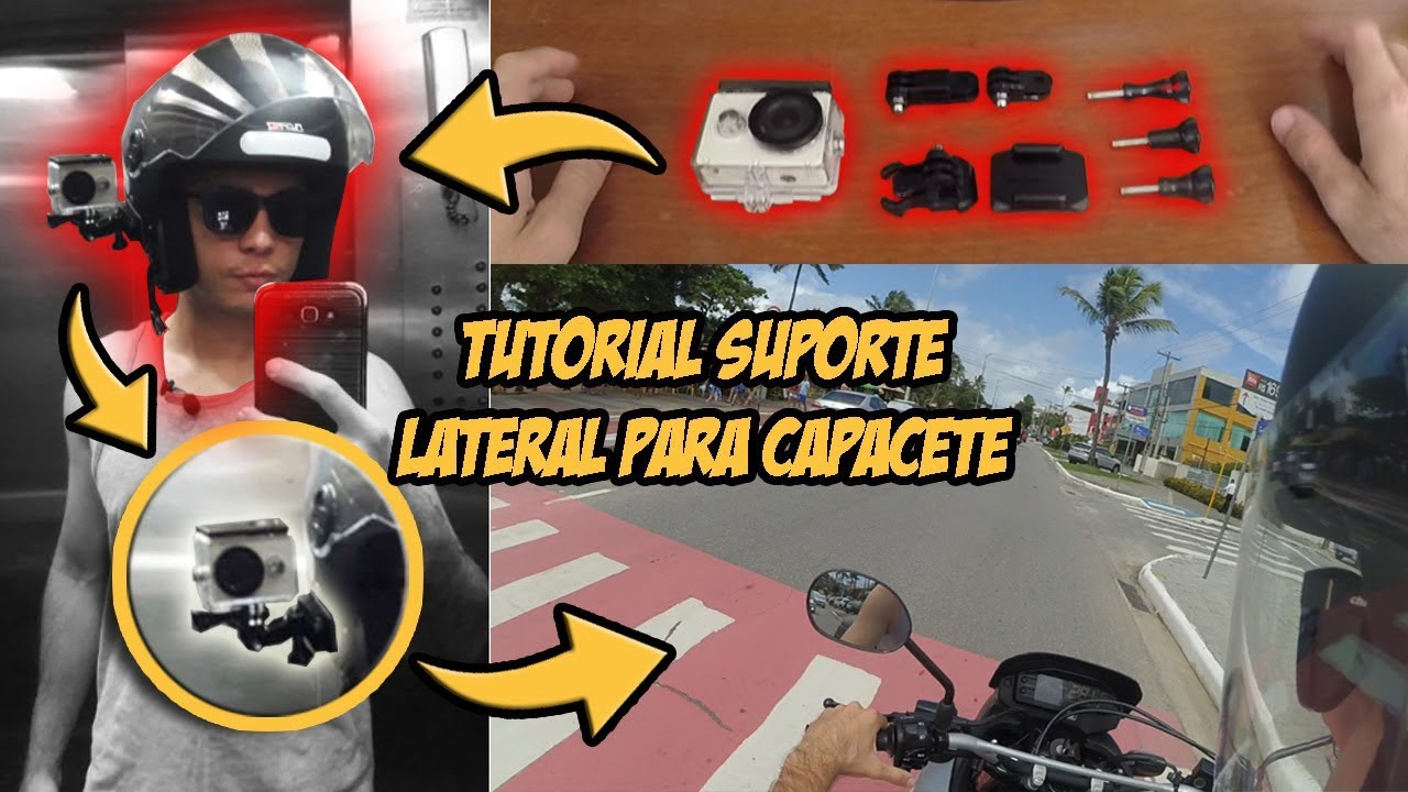 SUPORTE DE CÂMERA PARA CAPACETE ABERTO (SUPORTE LATERAL)