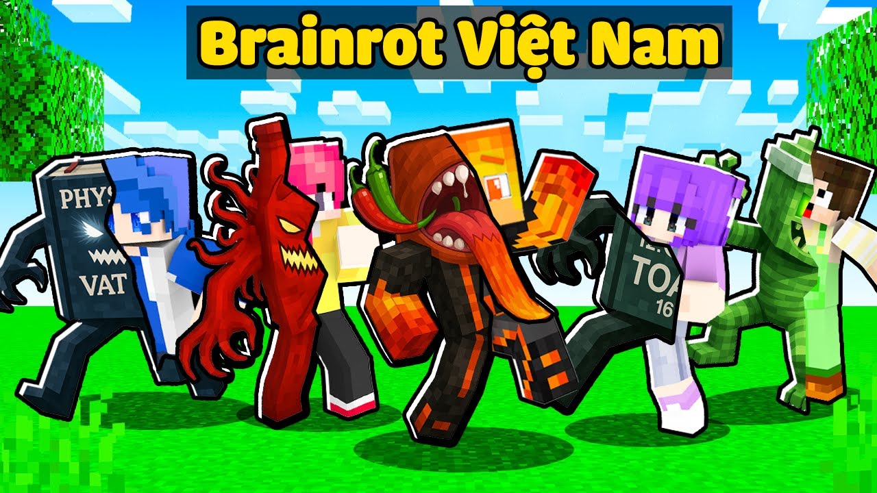 Nếu Sinh Tố Team Bị Nhiễm BRAINROT VIỆT NAM Trong Minecraft