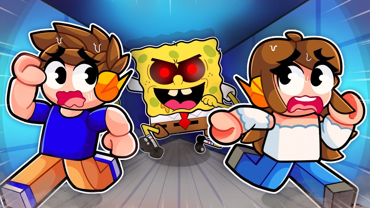 FUJA do BOB ESPONJA ESTRANHO no ROBLOX!