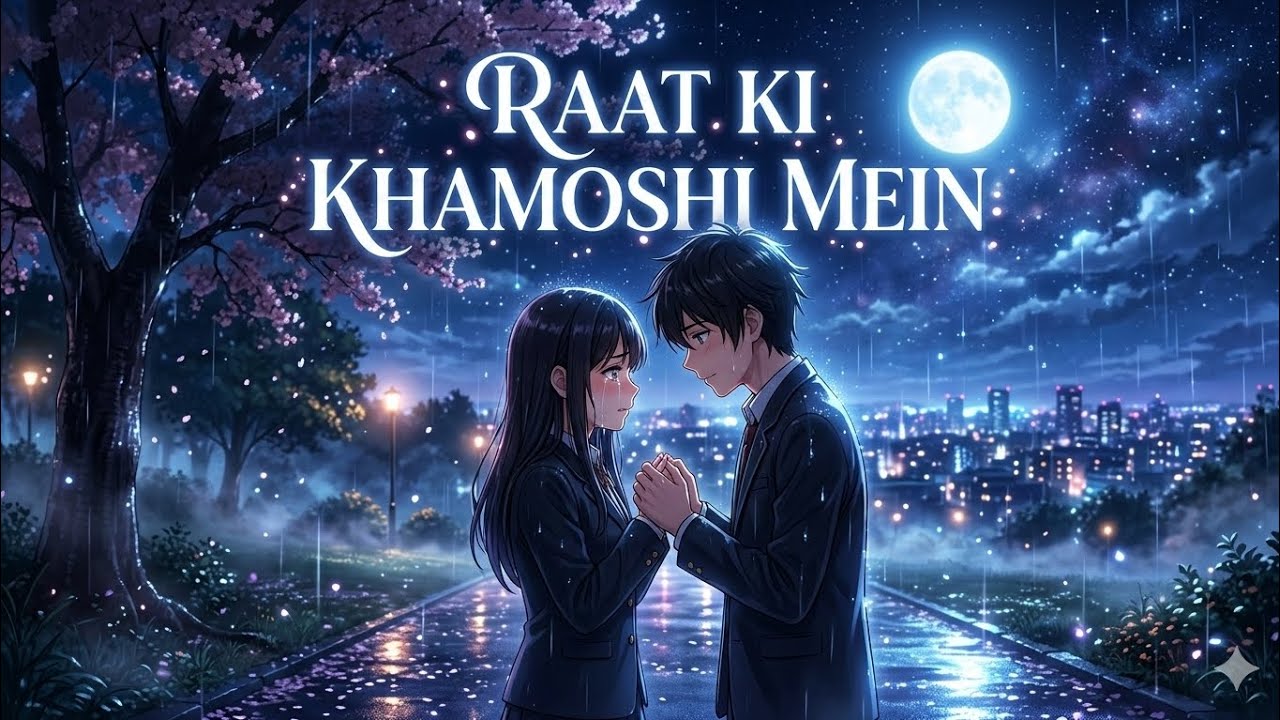 Raat Ki Khamoshi Mein 🌙 | Romantic Anime Love Story | Emotional Anime Music Video