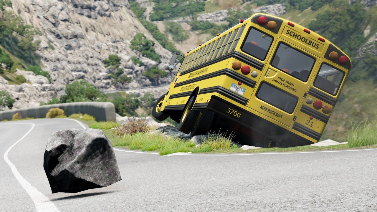 Rockslide Crashes 10 | BeamNG.drive