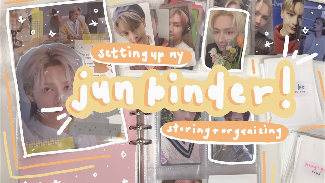 🌸✨ setting up my seventeen jun collection! - storing/organizing photocards + new binder!