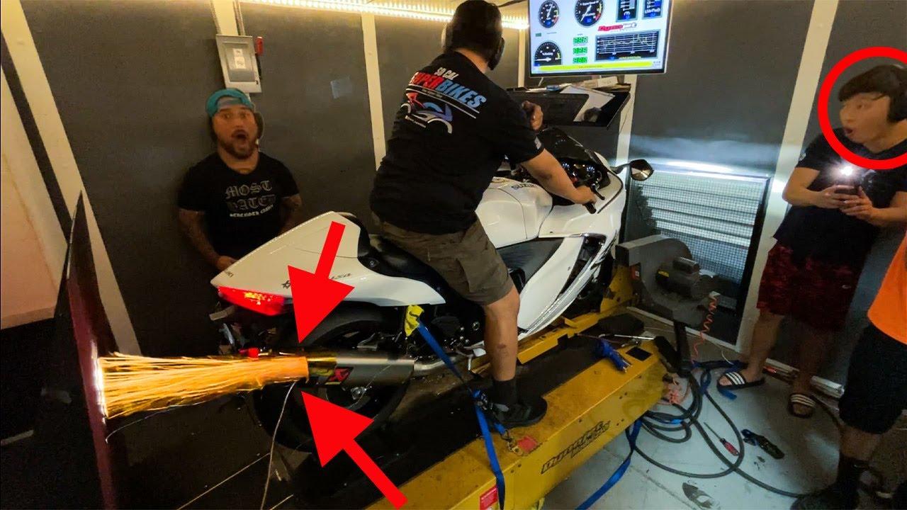 2022 SUZUKI HAYABUSA SPITS FLAMES ON DYNO!