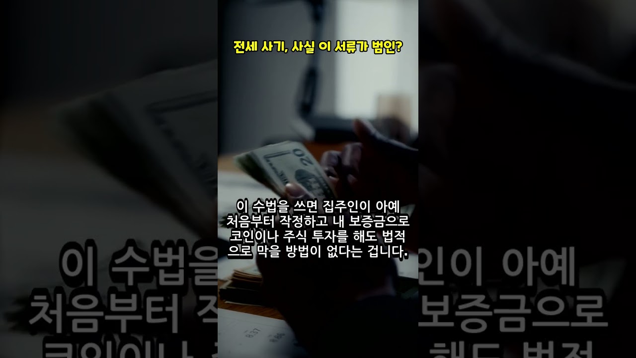 전세 사기, 사실 이 서류가 범인? #shorts