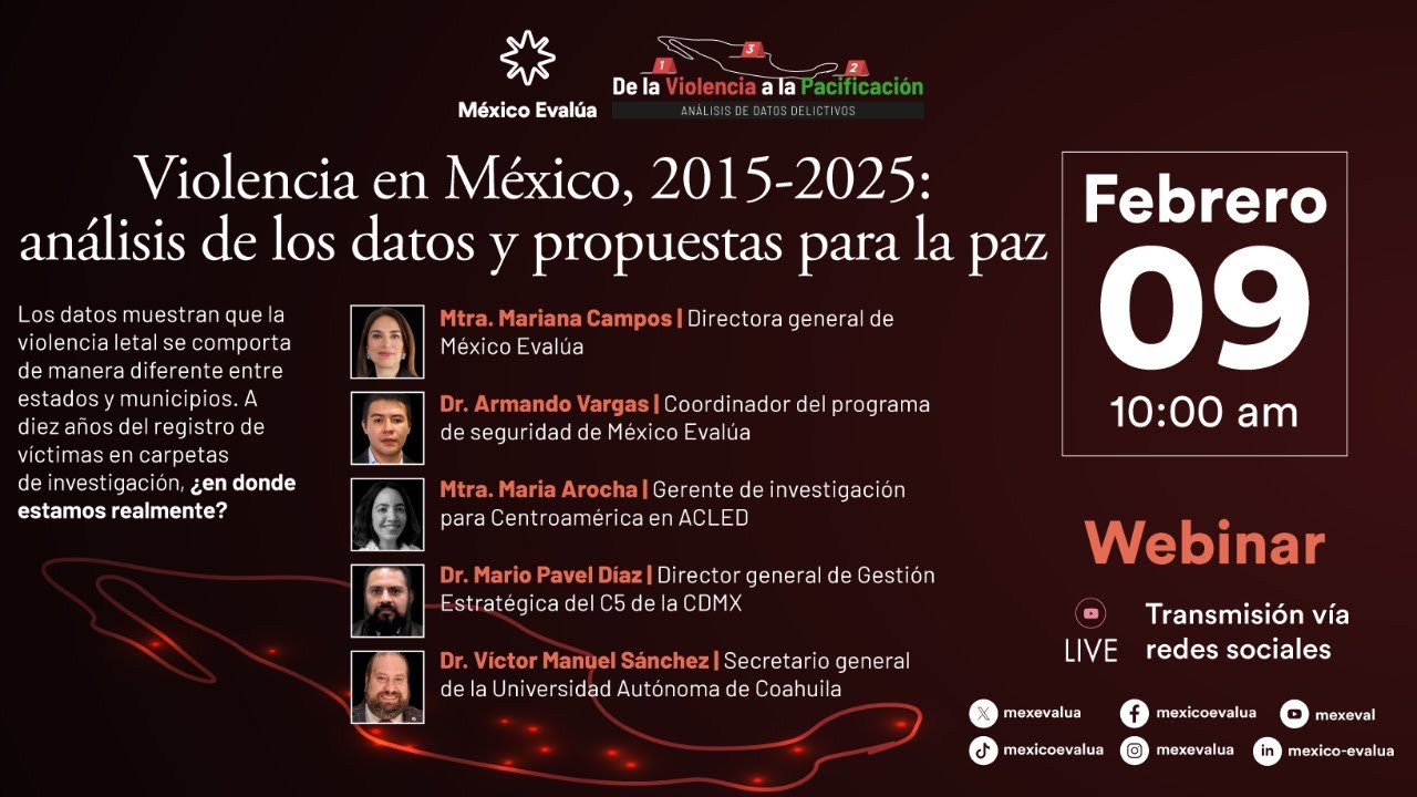 Violencia en México 2015-2025: análisis de los datos y propuestas para la paz
