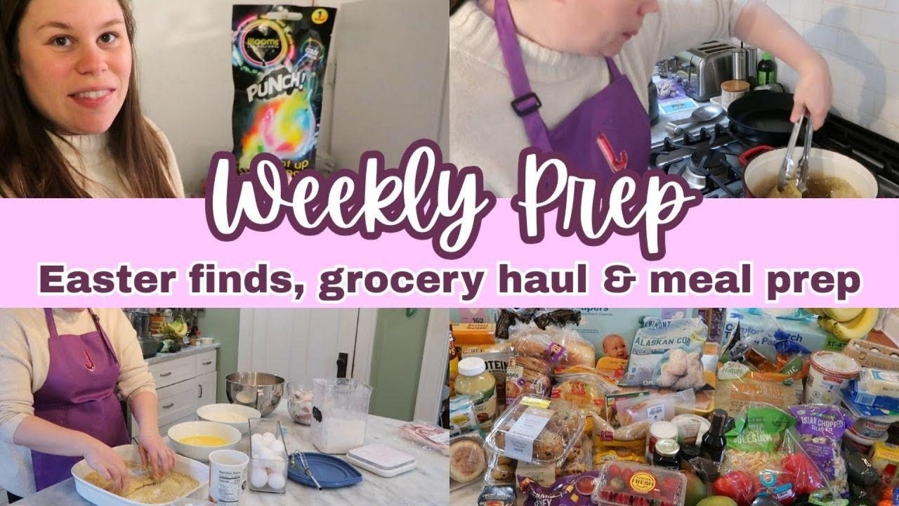 TARGET EASTER FINDS, GROCERY HAUL & MEAL PREP | PRODUCTIVE WEEKLY PREP MOM OF 4