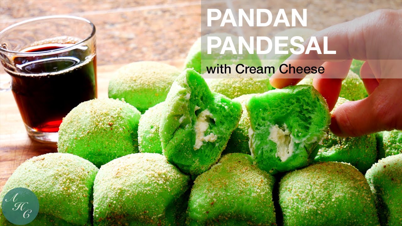 How to make Pandan Pandesal (with cream cheese) | Filipino Pandan Bread