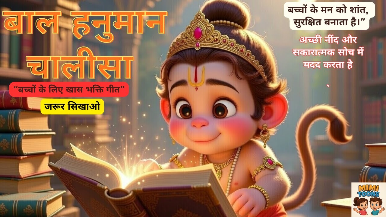 बाल हनुमान चालीसा | बच्चों के लिए प्यारी भक्ति | Mimi Toon Official