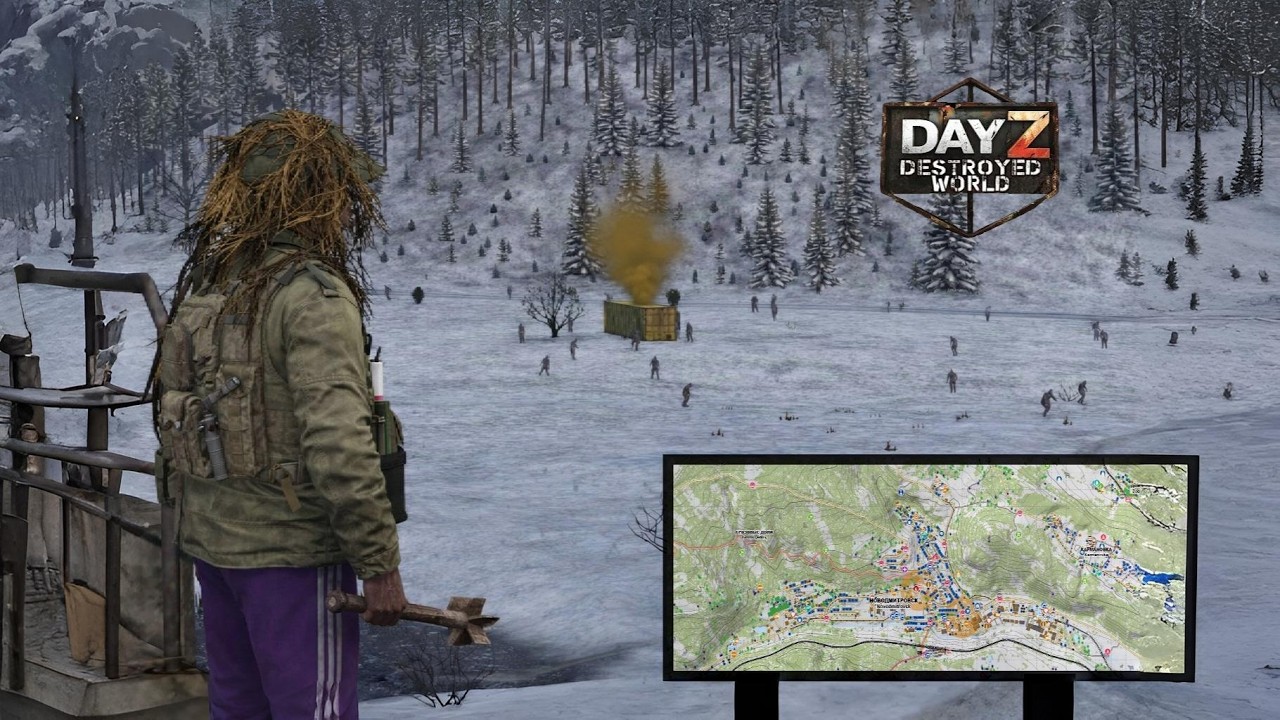 10 серия [ Аннигиляция зомби ] Destroyed world PVE  HARD Dayz 1.28