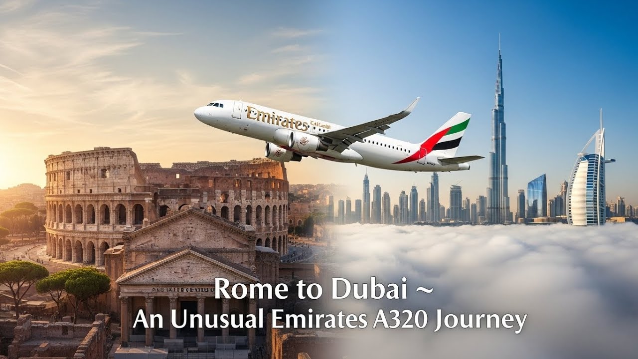 Rome to Dubai ✈️ An Unusual Emirates A320 Journey