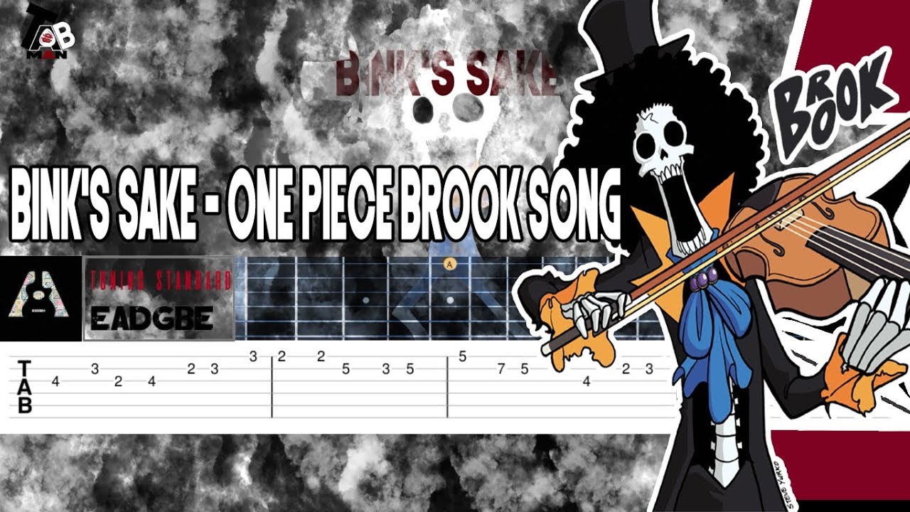 Bink's No Sake - One piece Brook Song Guitar Tutorial Tab