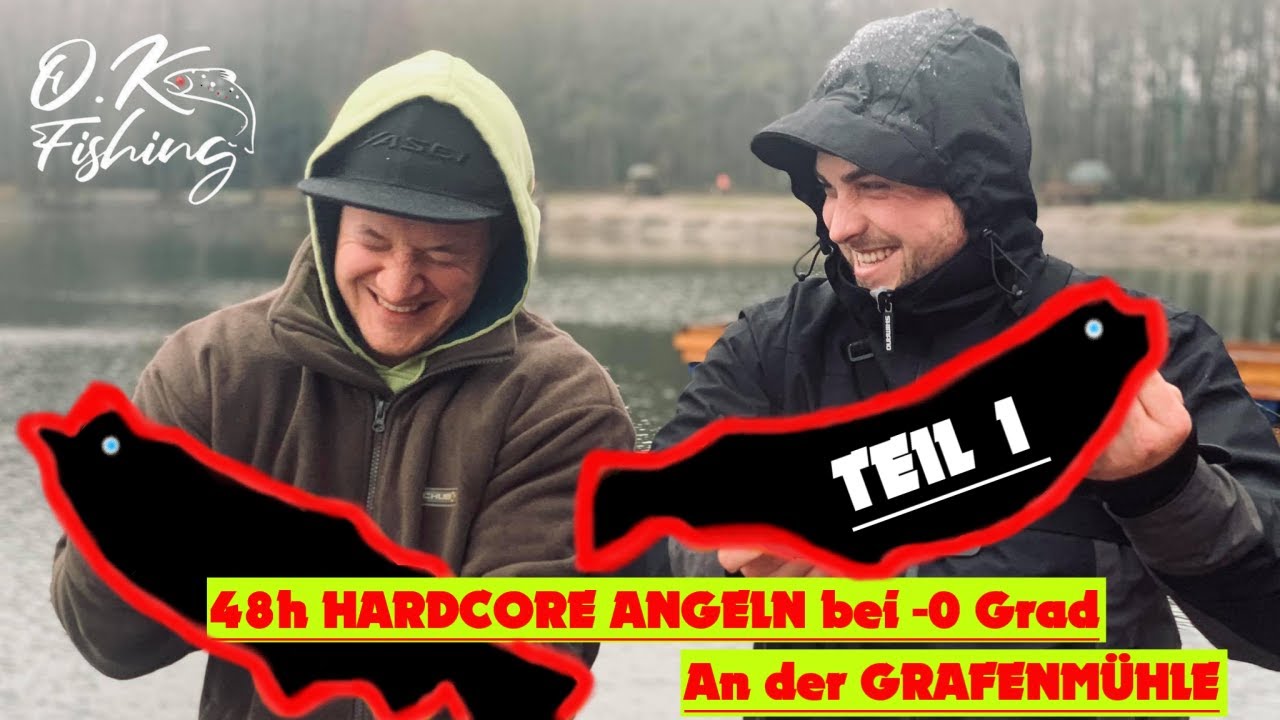 Forellenangeln an der Grafenm&uuml;hle #1 - 48 Stunden HARDCORE ANGELN mit Erfolg bei 0 GRAD !!!