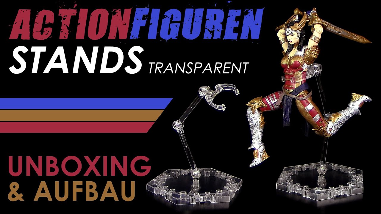 Actionfiguren Stands / Figuren Ständer transparent - Figurenzubehör - Unboxing & Aufbau