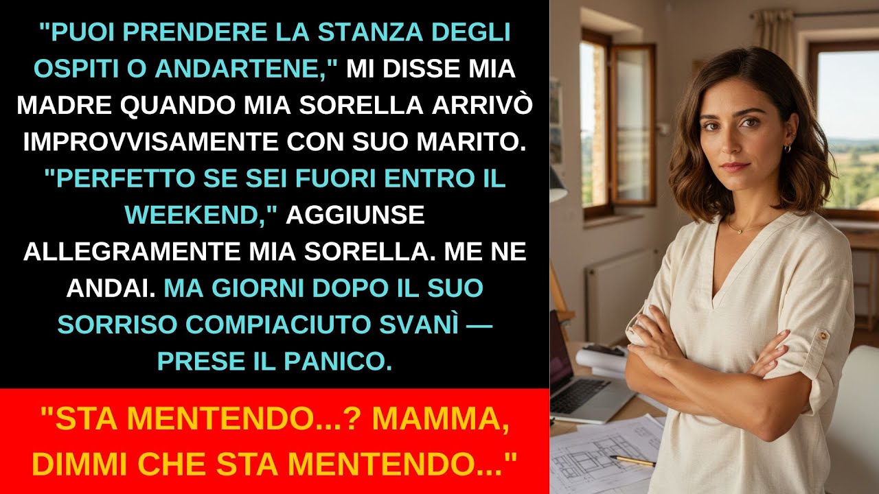 Quando mia sorella tornò a casa per il “sostegno familiare”, mia madre mi cacciò — scoppiò panico…