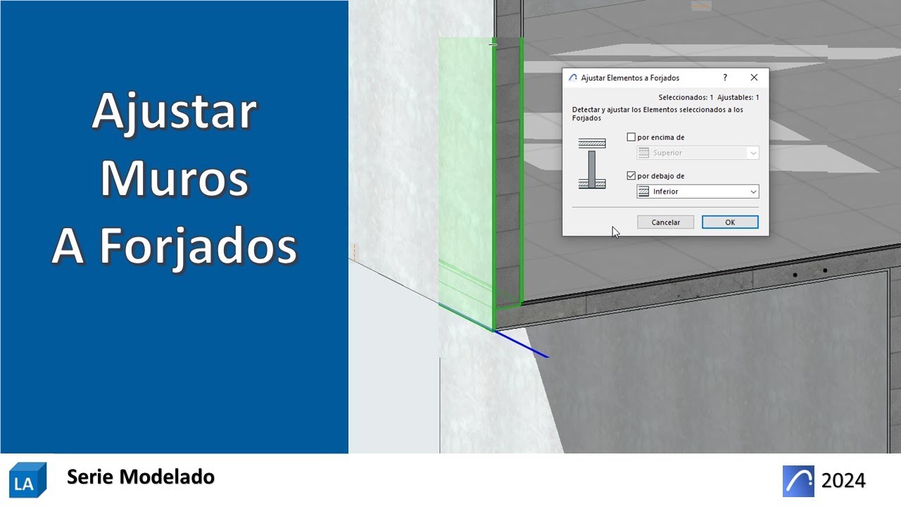 #archicad Ajustar Muros a Forjados