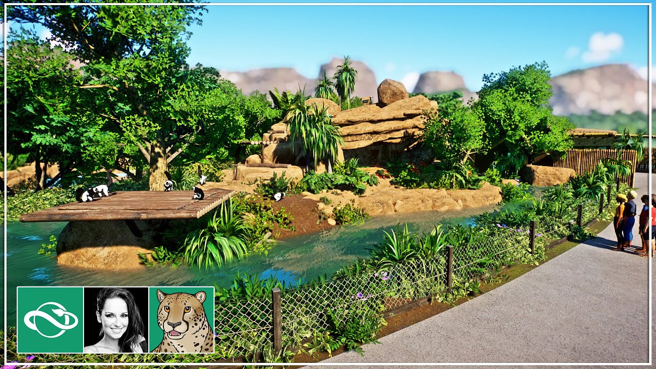 🐆 Designing a Black-and-White Ruffed Lemur Island Habitat in Abuya Zoo | Ep 6 | Planet Zoo