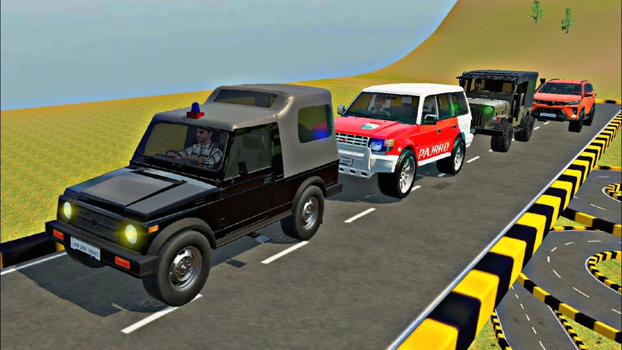 Drive Maruti Jypsy Pajero Police Jeep And Fortuner Legender Driving Gameplay Video #Gameing #game