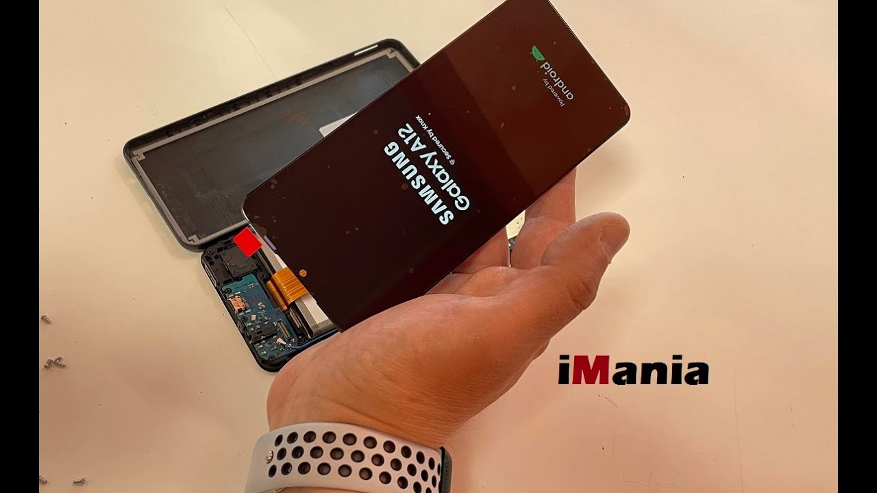 Samsung galaxy A12 sostituzione display screen replacement iMania