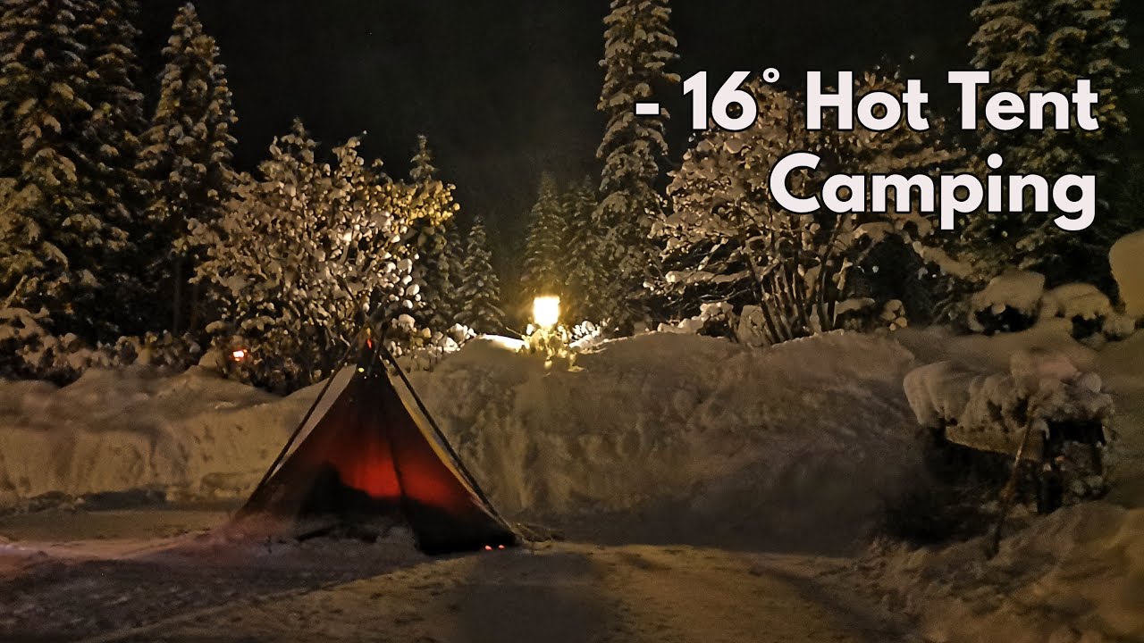 -16 Hot Tent Winter Camping at Caravanpark Sexten with Tschum and Joni