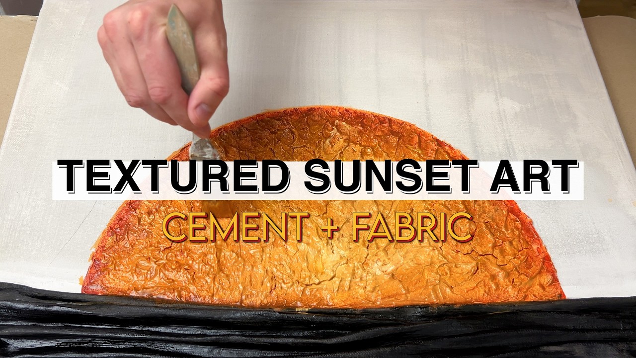 I Used CEMENT and FABRIC to Make High End Textured Art! (Step-by-Step)