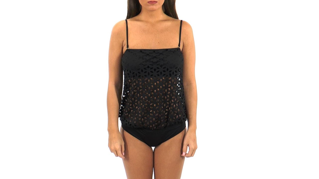 Luxe by Lisa Vogel Pandora Bandeau Maillot | SwimOutlet.com