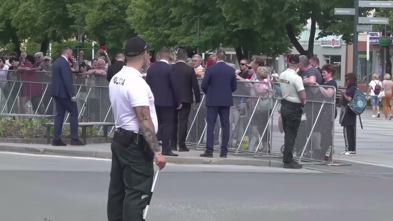 atent&aacute;t na Roberta FICA zpomalen&eacute; z&aacute;běry HQ/assassination of Robert FICO slow motion HQ