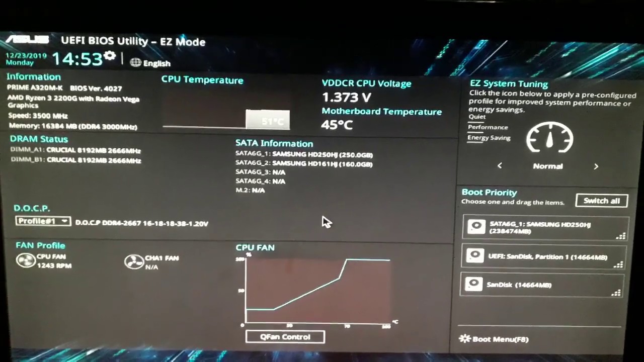 Como Fazer Overclock Memórias RAM - ASUS A320M-K