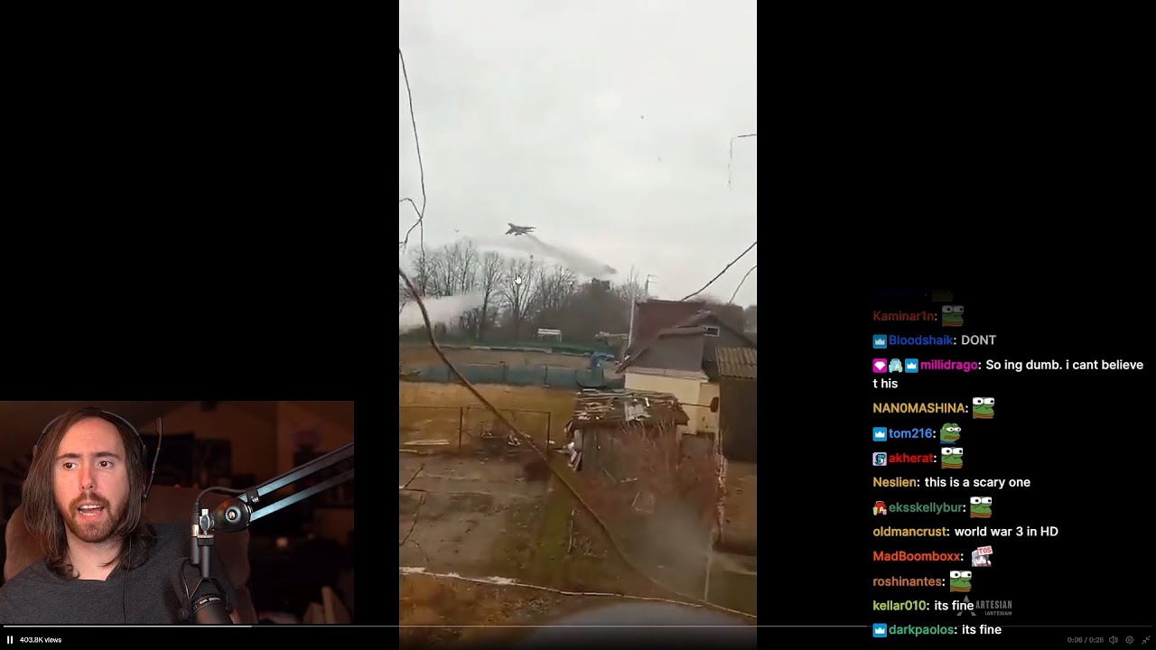 Asmongold watches Russia Military Attack against Ukraine