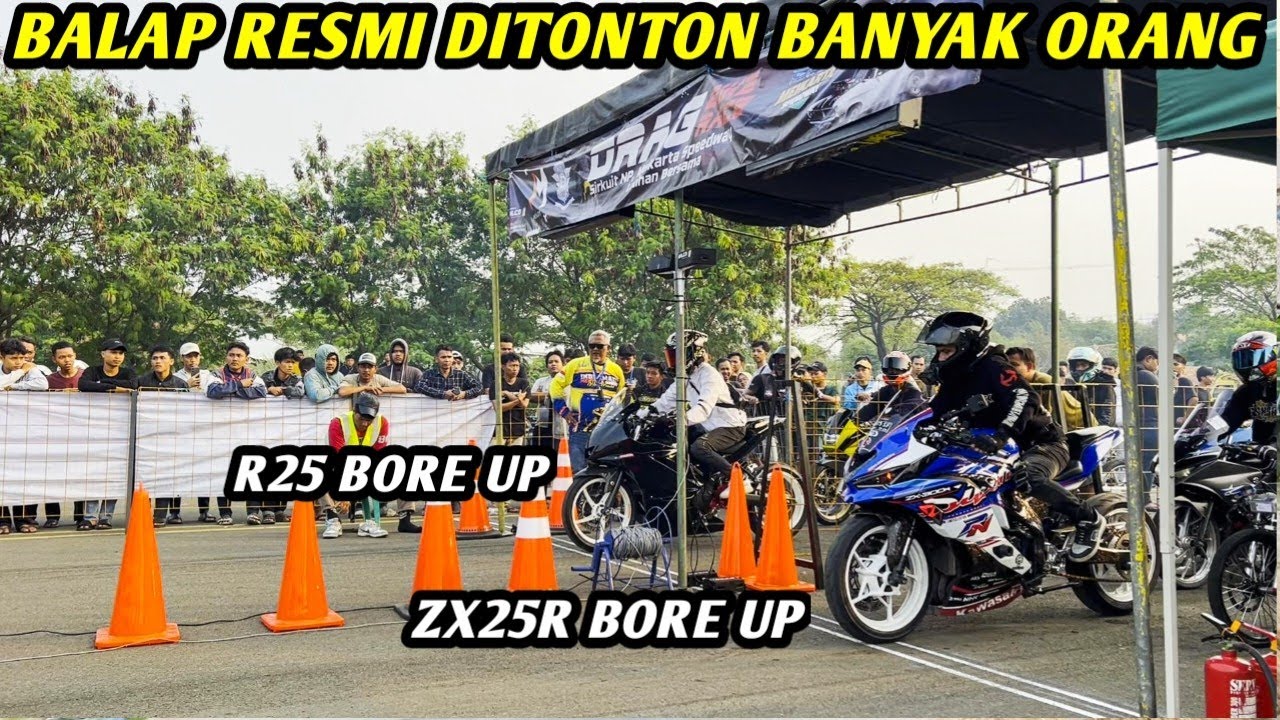 BALAP RESMI 201M‼️ZX25R vs YAMAHA R3 SIAPA PEMENANG NYA??