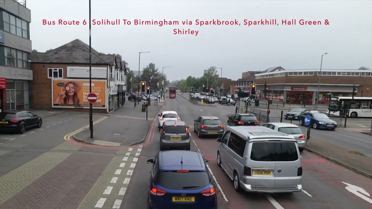 Bus Route 6  Solihull To Birmingham    4K