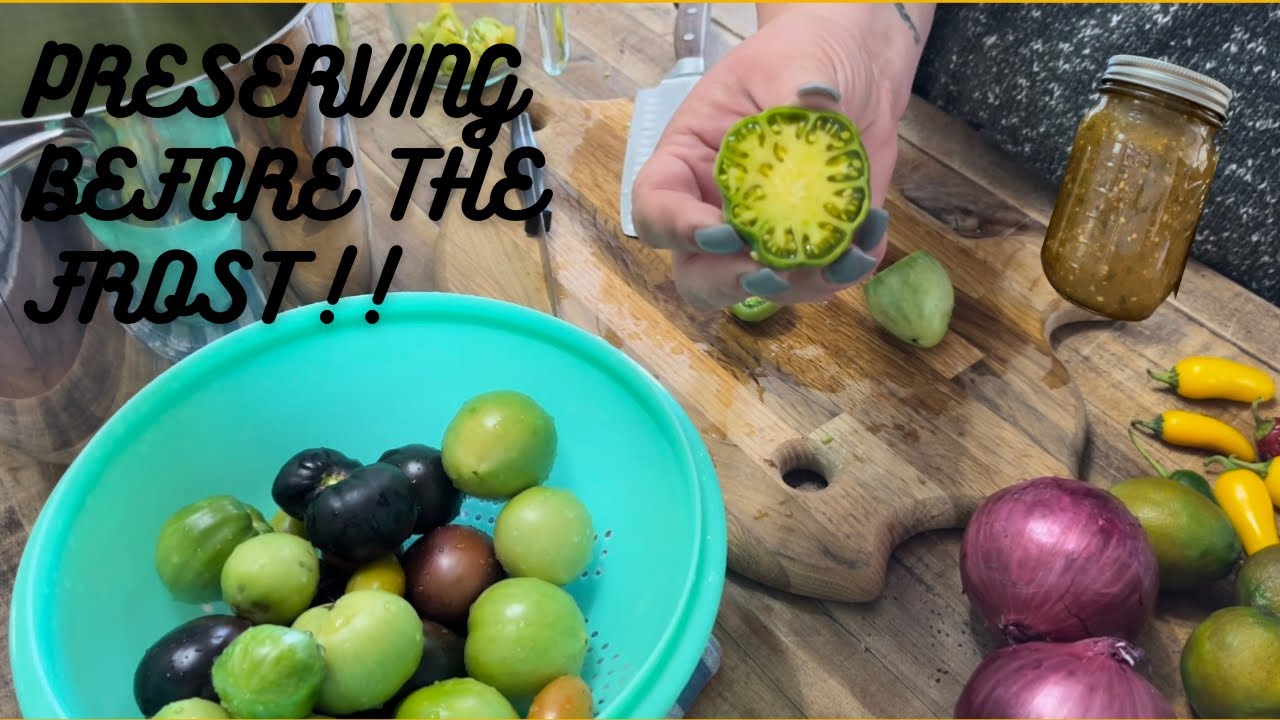 Canning Salsa Verde with Green Tomatoes | Preserving Green Tomatoes | Preserving the Garden