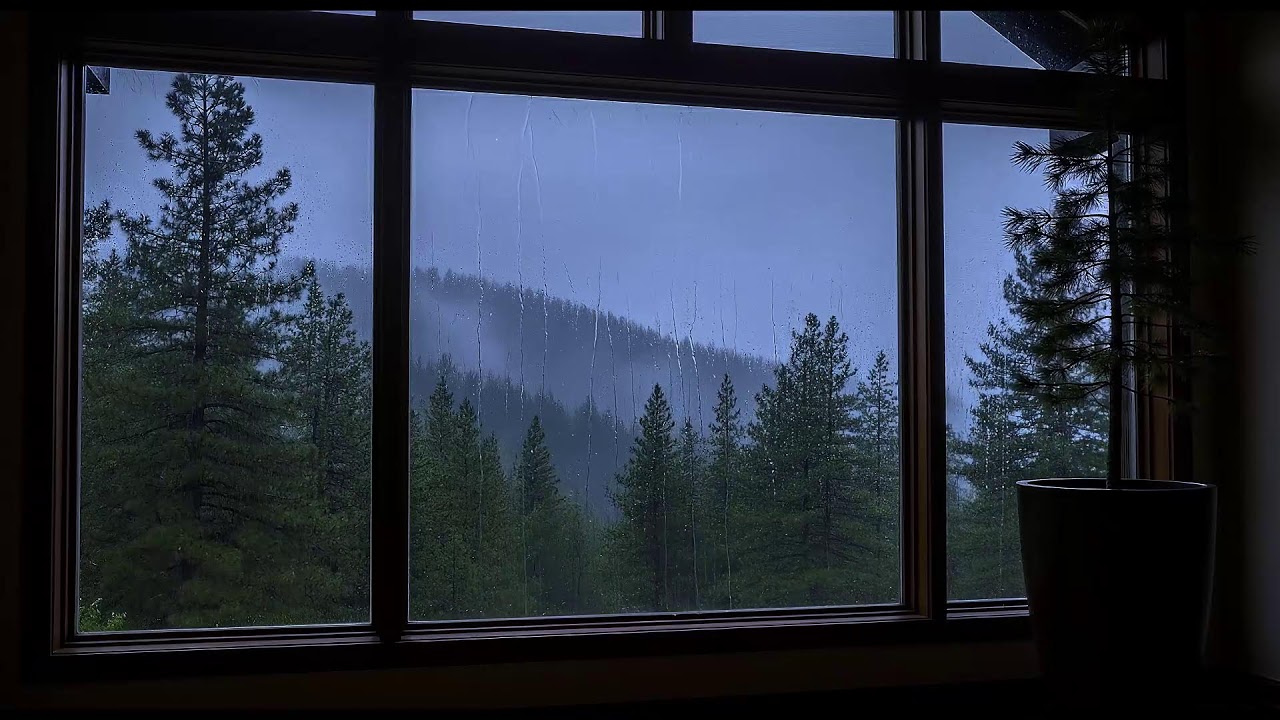 Rain Sound For Sleeeping - ASMR Cozy Rainy On The Window | Peaceful Night Sounds