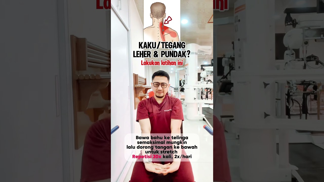 kaku, tegang dan nyeri leher serta pundak? lakukan latihan ini #drpras #cervicalpain #nyerileher