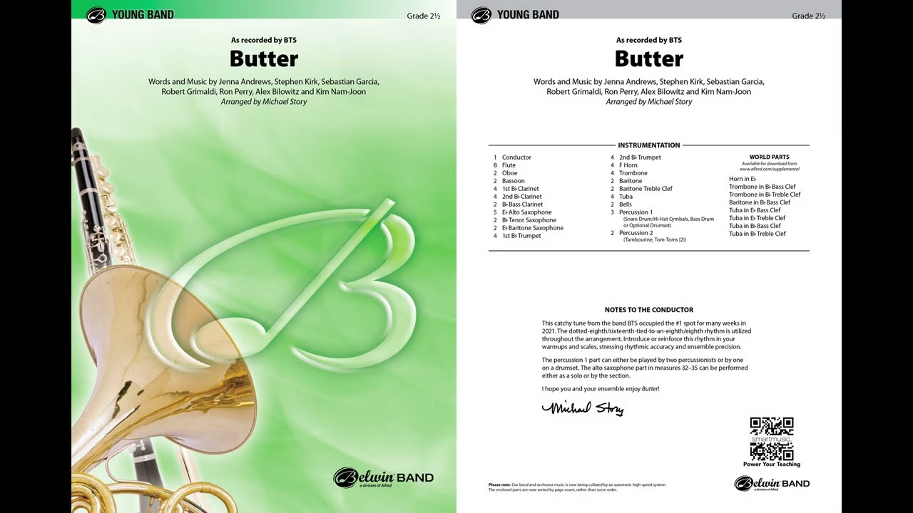 Butter, arr. Michael Story – Score & Sound