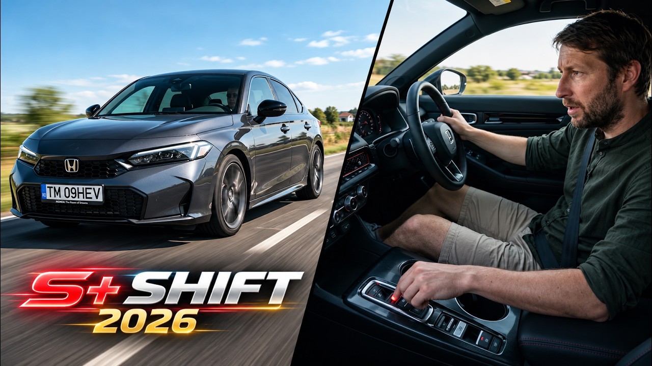 Honda Civic 2026 S+ Shift Test Drive &ndash; Eight Simulated Gears in a Car With No Gearbox!