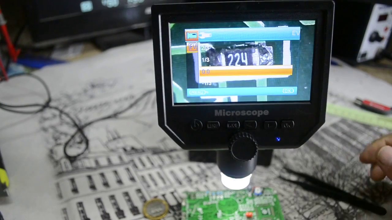 👍Цифровой Микроскоп G600 c LCD экраном 1-600x 3.6MP.Распаковка и тестирование