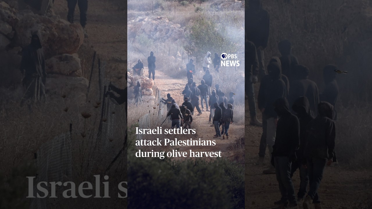 Israeli settlers attack Palestinians during olive harvest