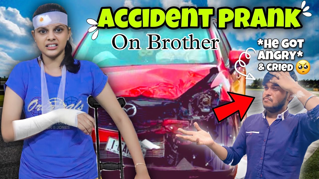 Car ACCIDENT Prank On Brother!! *He cried and got angry* | Jenni's Hacks